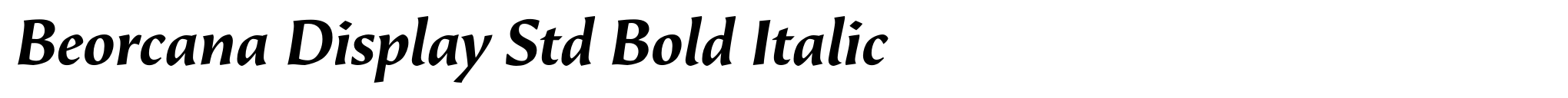Beorcana Display Std Bold Italic image
